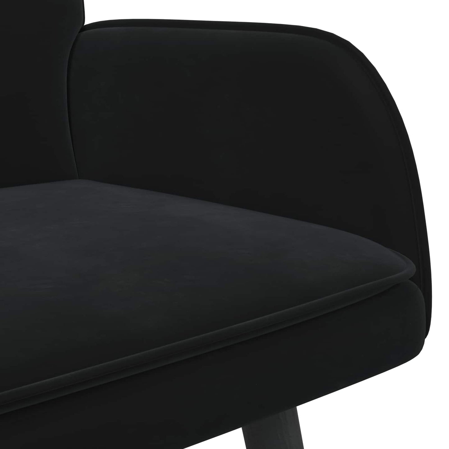 Sofa a Due Posti Nero 115 x 61 x 87 cm Velluto | homemem39
