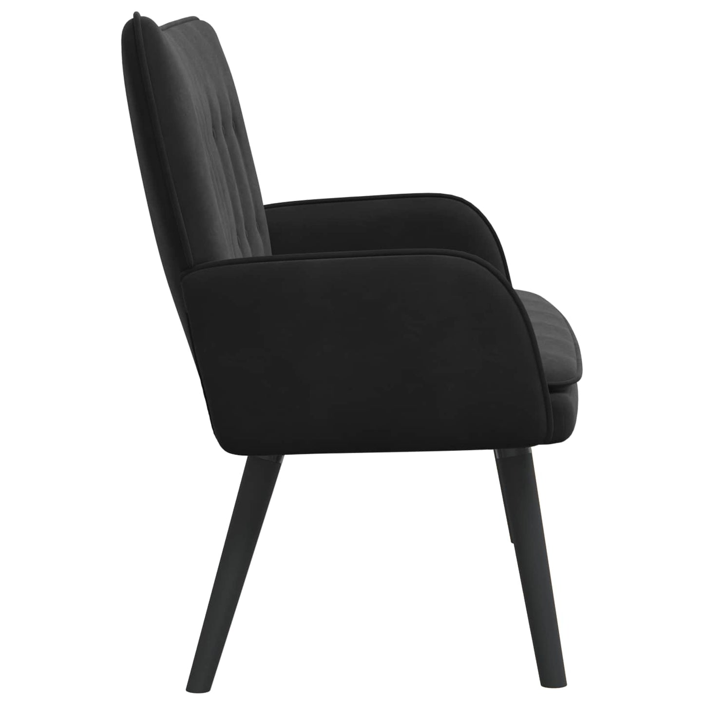 Divano a 2 Posti Nero 115 x 61 x 87 cm Velluto (V)
