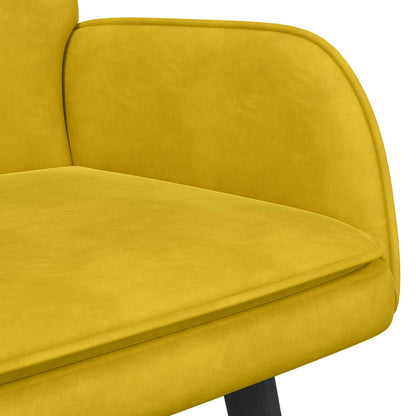 Sofa a Due Posti Giallo 115 x 61 x 87 cm Velluto | homemem39