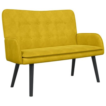 Sofa a Due Posti Giallo 115 x 61 x 87 cm Velluto | homemem39