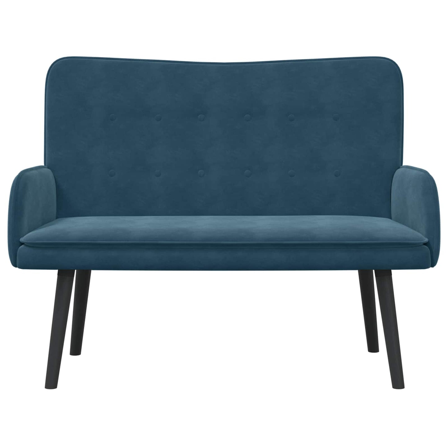 Sofa a Due Posti Blu 115 x 61 x 87 cm Velluto | homemem39