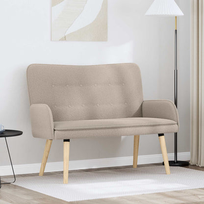 Divano a 2 Posti Grigio Chiaro 115 x 61 x 87 cm Bouclé