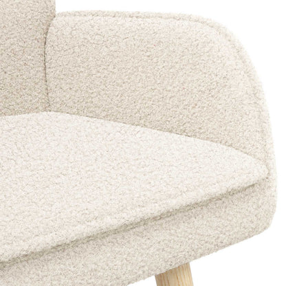 Divano a 2 Posti Crema 115 x 61 x 87 cm Bouclé | homemem39