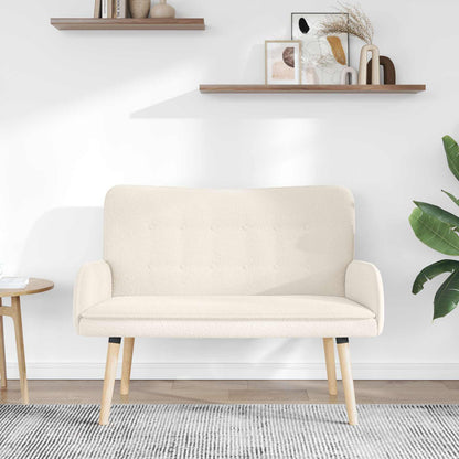 Divano a 2 Posti Crema 115 x 61 x 87 cm Bouclé | homemem39