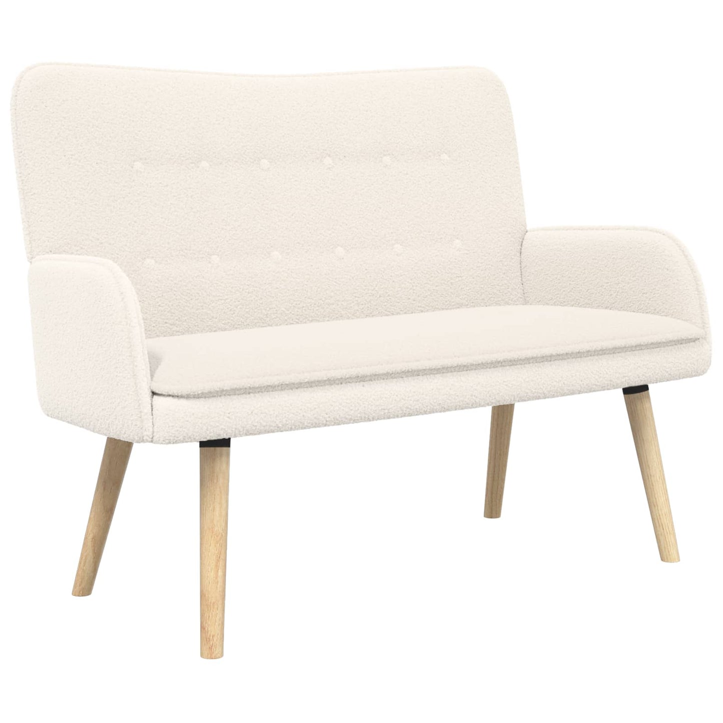 Divano a 2 Posti Crema 115 x 61 x 87 cm Bouclé | homemem39