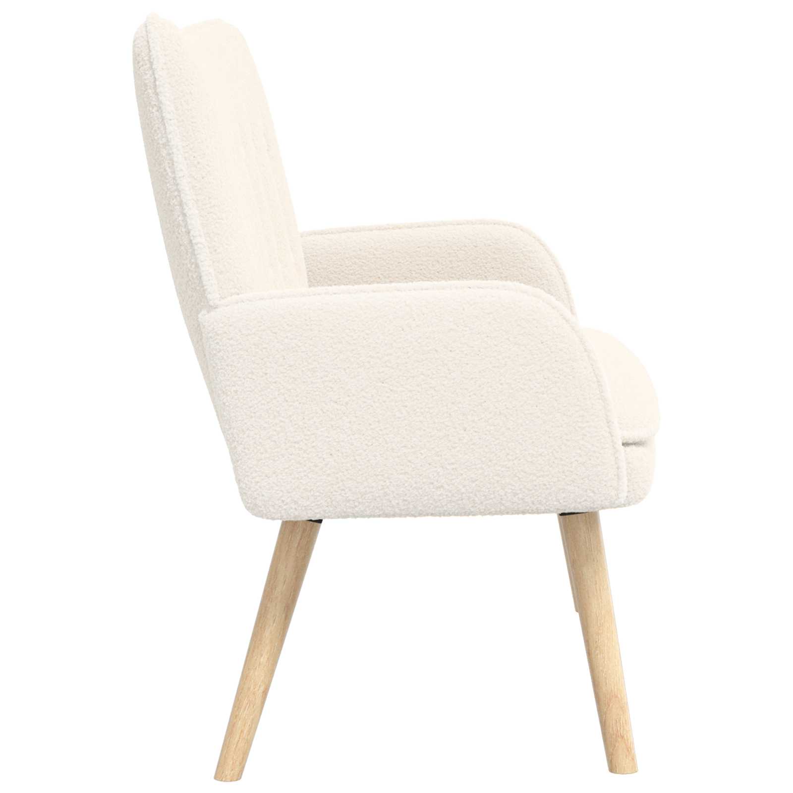 Divano a 2 Posti Crema 115 x 61 x 87 cm Bouclé | homemem39