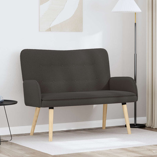 Divano a 2 Posti Grigio Scuro 115 x 61 x 87 cm Bouclé