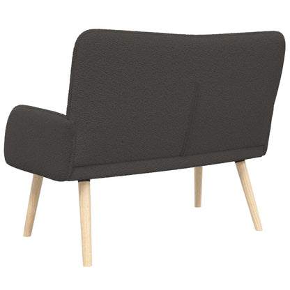Divano a 2 Posti Grigio Scuro 115 x 61 x 87 cm Bouclé | homemem39