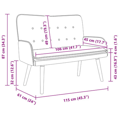 Divano a 2 Posti Grigio Scuro 115 x 61 x 87 cm Bouclé | homemem39