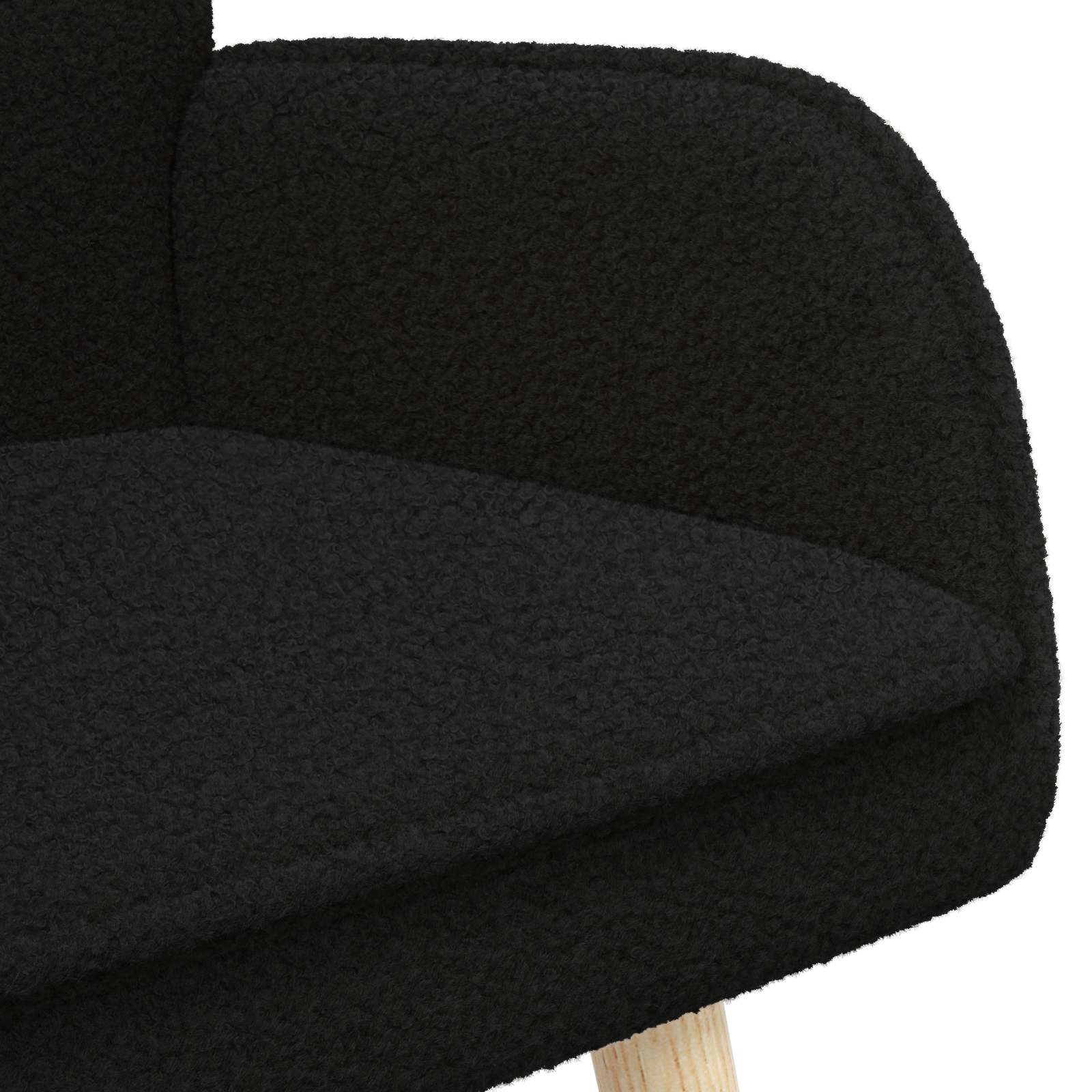 Divano a 2 Posti Nero 115 x 61 x 87 cm Bouclé | homemem39