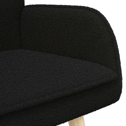 Divano a 2 Posti Nero 115 x 61 x 87 cm Bouclé | homemem39