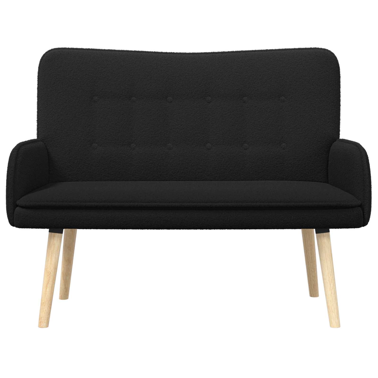 Divano a 2 Posti Nero 115 x 61 x 87 cm Bouclé | homemem39