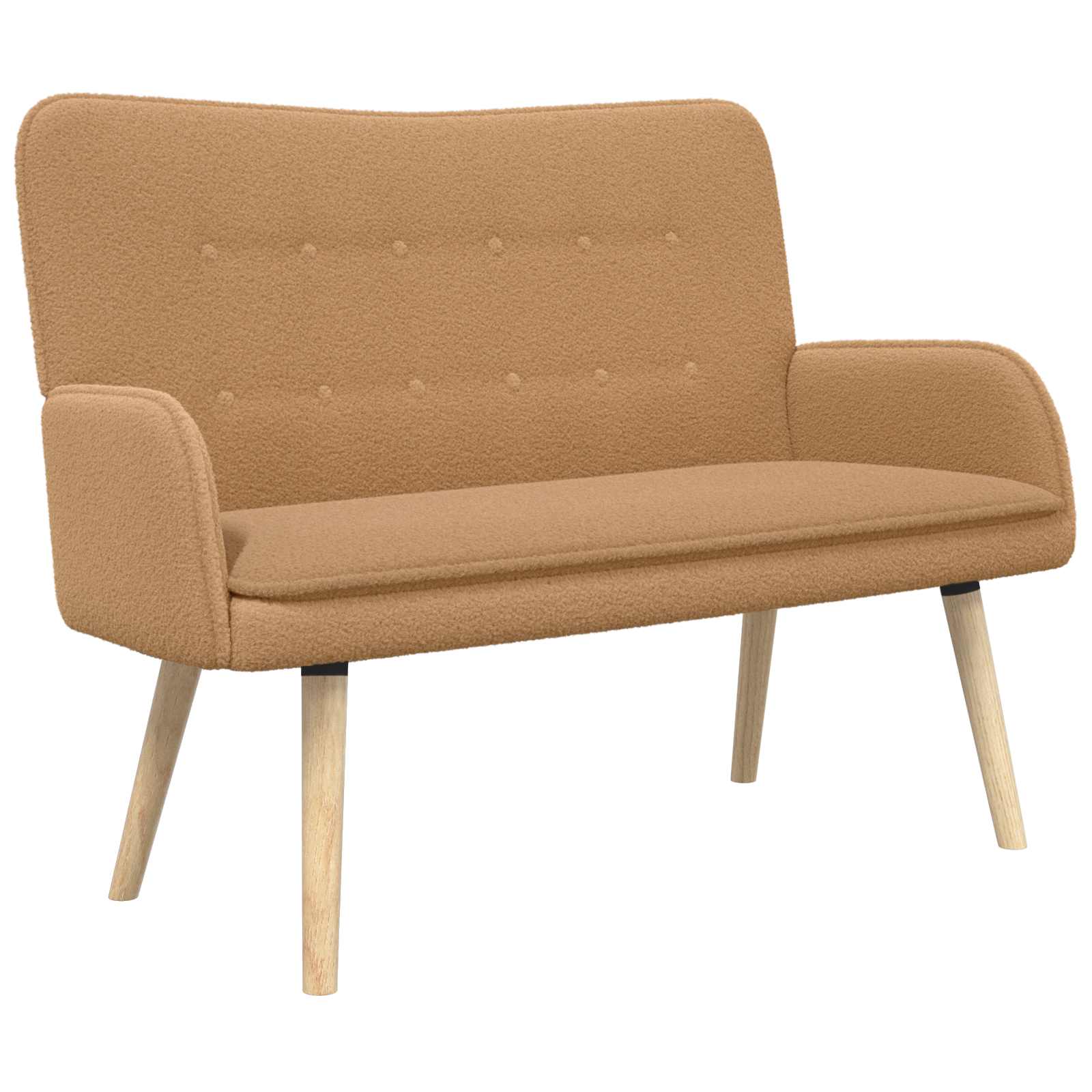 Divano a 2 Posti Beige 115 x 61 x 87 cm Bouclé | homemem39