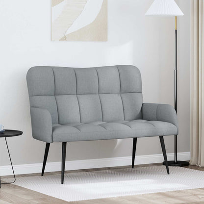 Sofa a Due Posti Grigio chiaro 115 x 61 x 87 cm Tessuto | homemem39