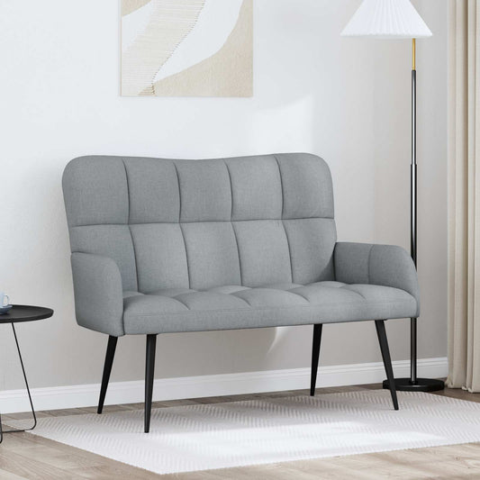 Sofa a Due Posti Grigio chiaro 115 x 61 x 87 cm Tessuto | homemem39