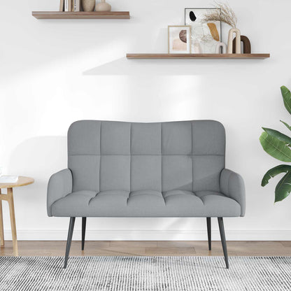 Sofa a Due Posti Grigio chiaro 115 x 61 x 87 cm Tessuto | homemem39