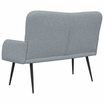 Sofa a Due Posti Grigio chiaro 115 x 61 x 87 cm Tessuto | homemem39