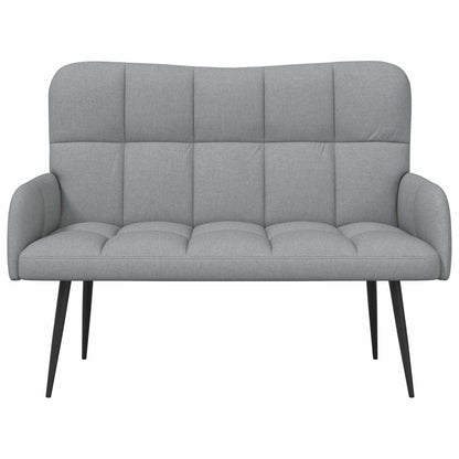 Sofa a Due Posti Grigio chiaro 115 x 61 x 87 cm Tessuto | homemem39