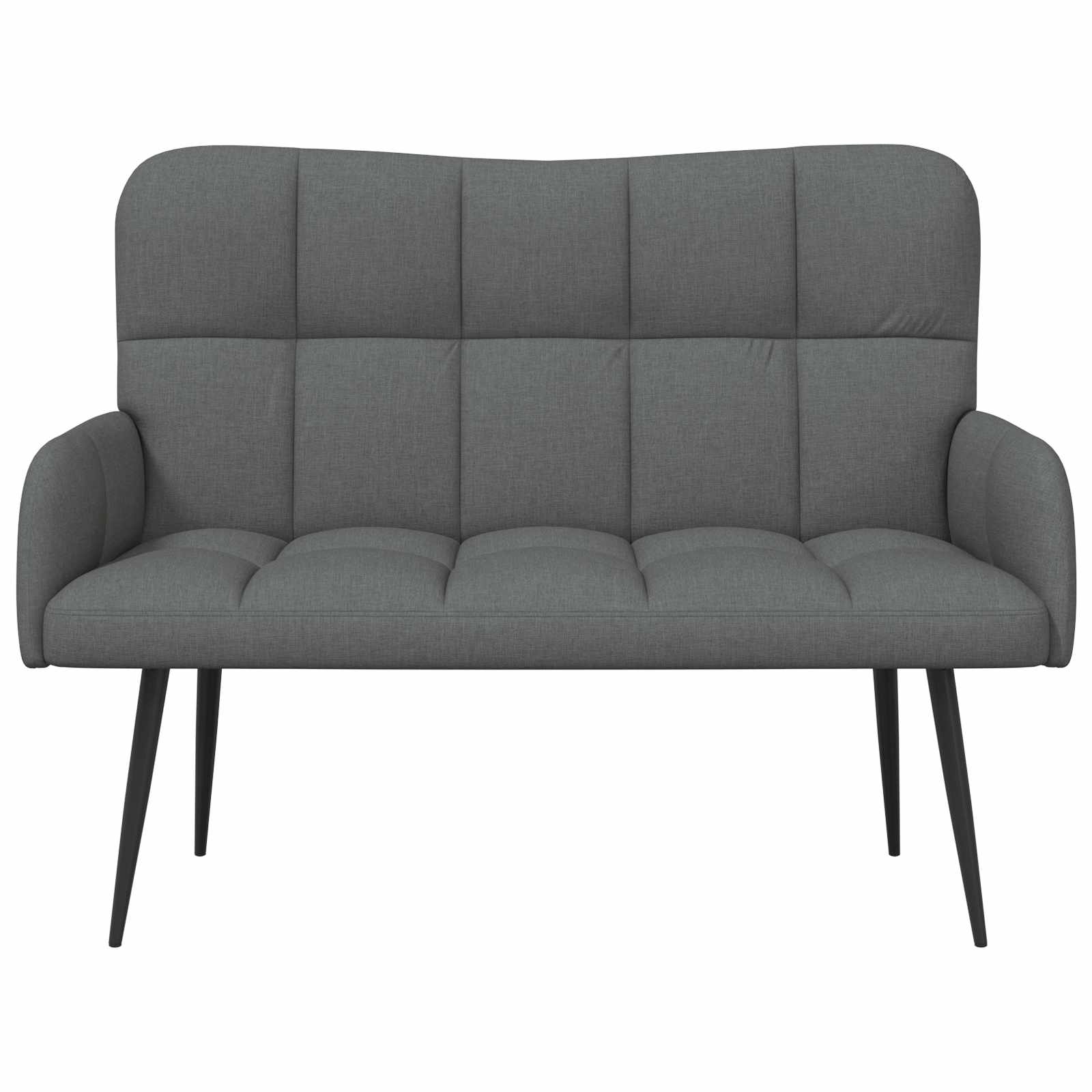 Sofa a Due Posti Grigio scuro 115 x 61 x 87 cm Tessuto | homemem39