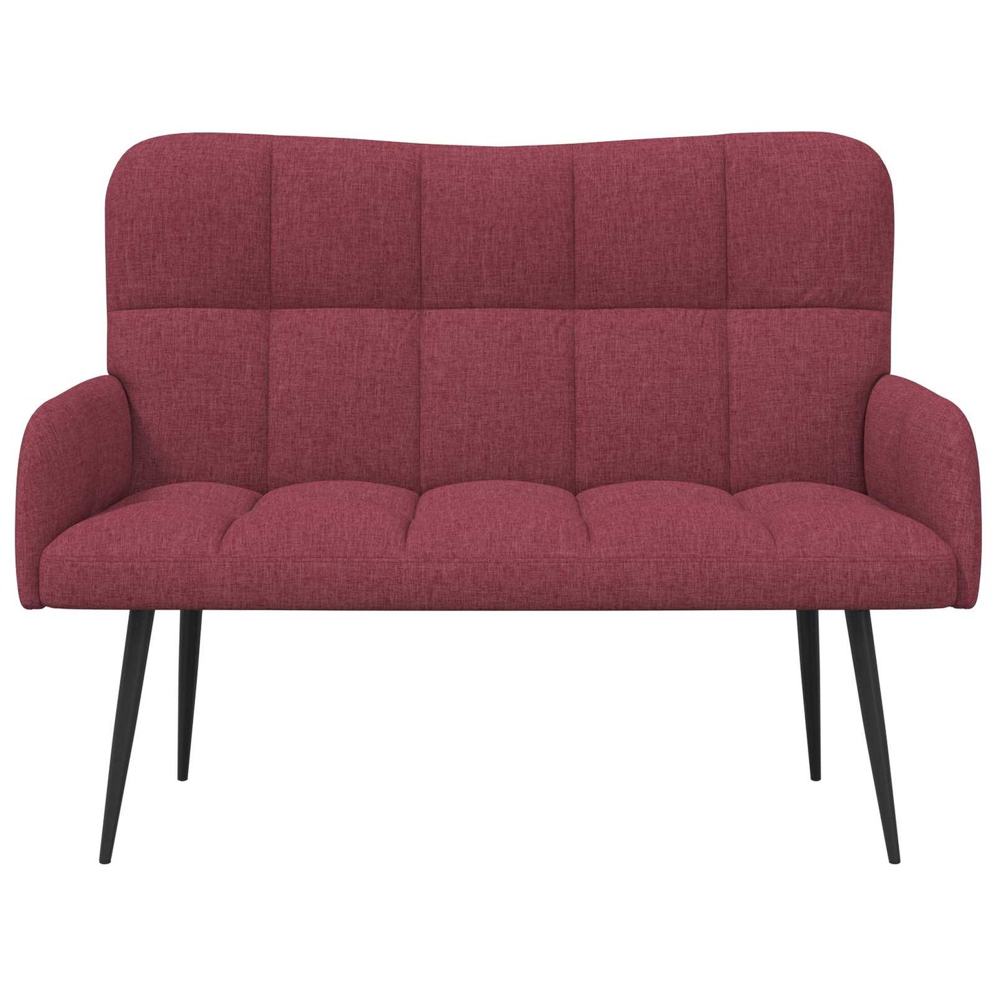 Sofa a Due Posti Rosso vino 115 x 61 x 87 cm Tessuto | homemem39