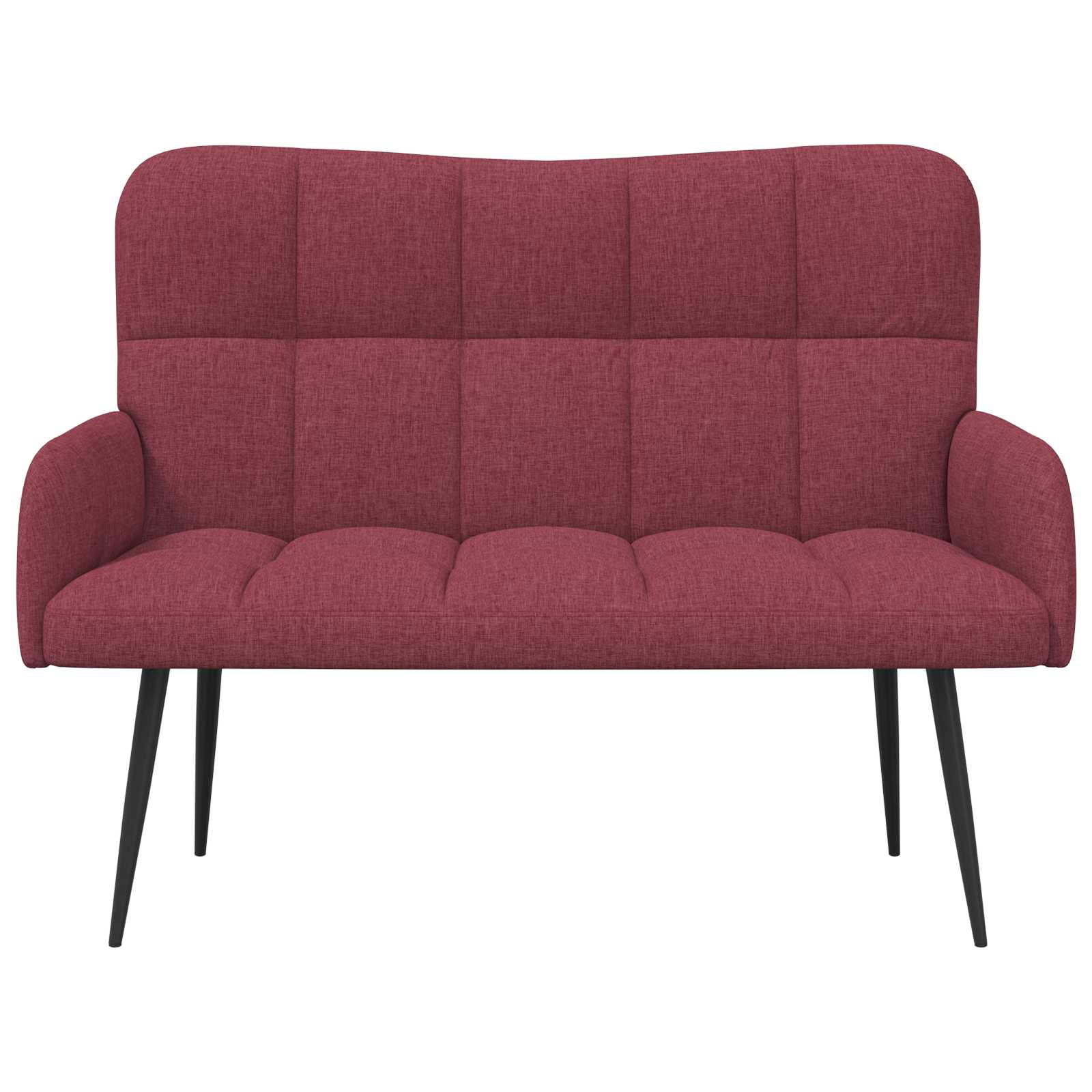 Sofa a Due Posti Rosso vino 115 x 61 x 87 cm Tessuto | homemem39
