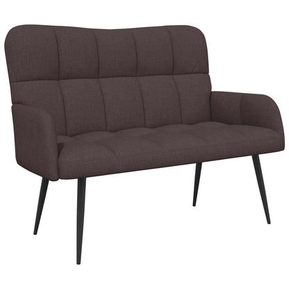 Divano a 2 Posti Marrone Scuro 115 x 61 x 87 cm Tessuto
