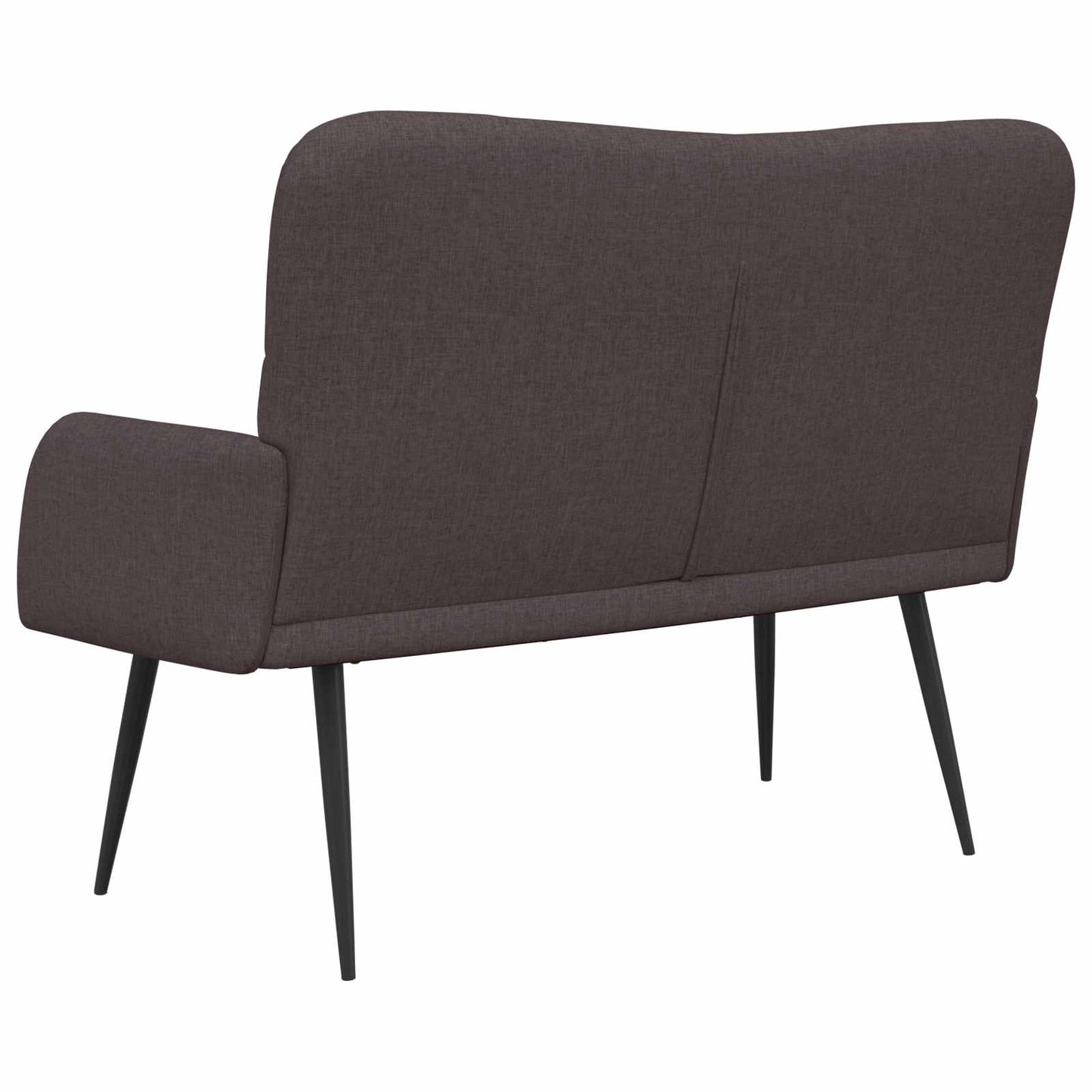 Divano a 2 Posti Marrone Scuro 115 x 61 x 87 cm Tessuto