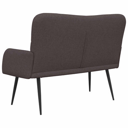 Divano a 2 Posti Marrone Scuro 115 x 61 x 87 cm Tessuto
