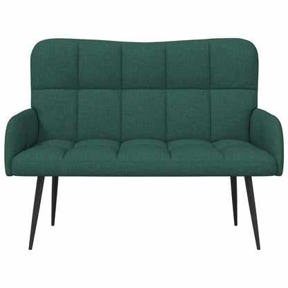 Sofa a Due Posti Verde Scuro 115 x 61 x 87 cm Tessuto | homemem39