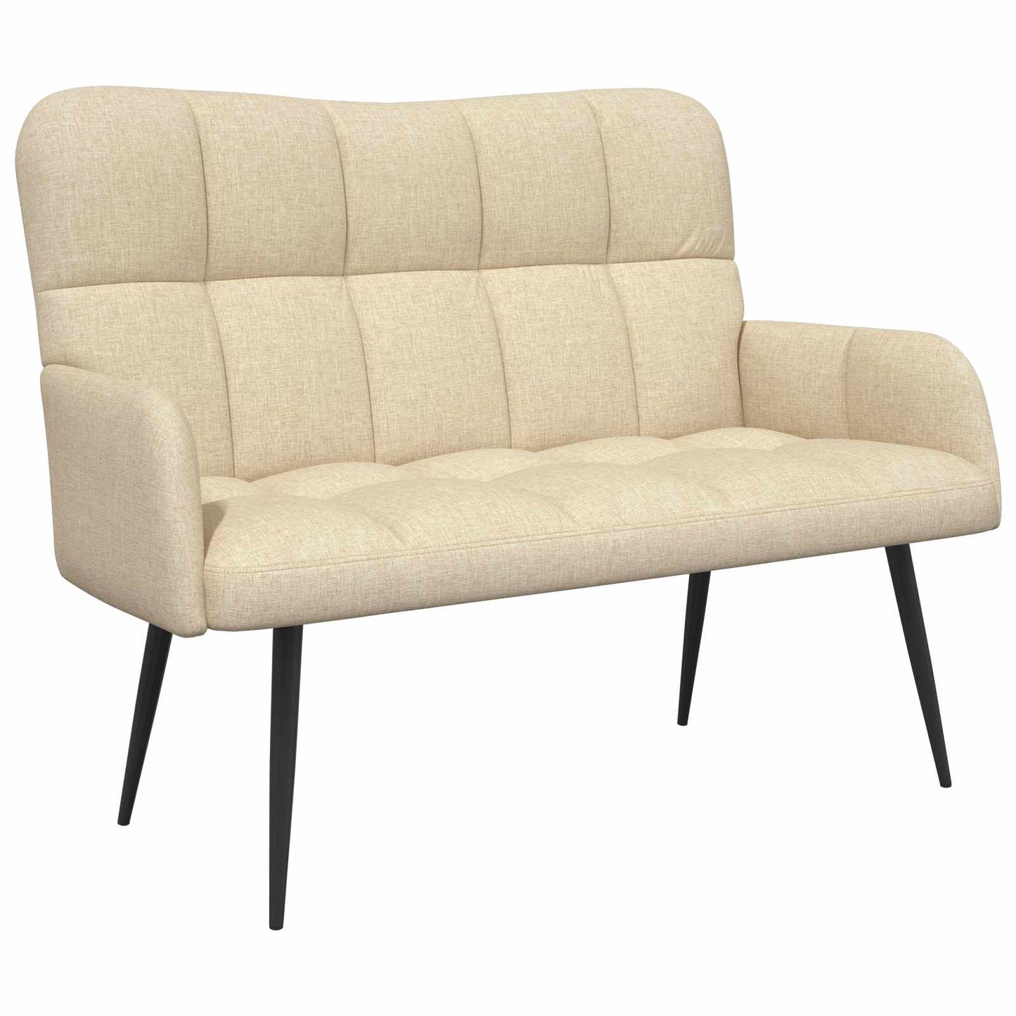 Sofa a Due Posti Crema 115 x 61 x 87 cm Tessuto | homemem39