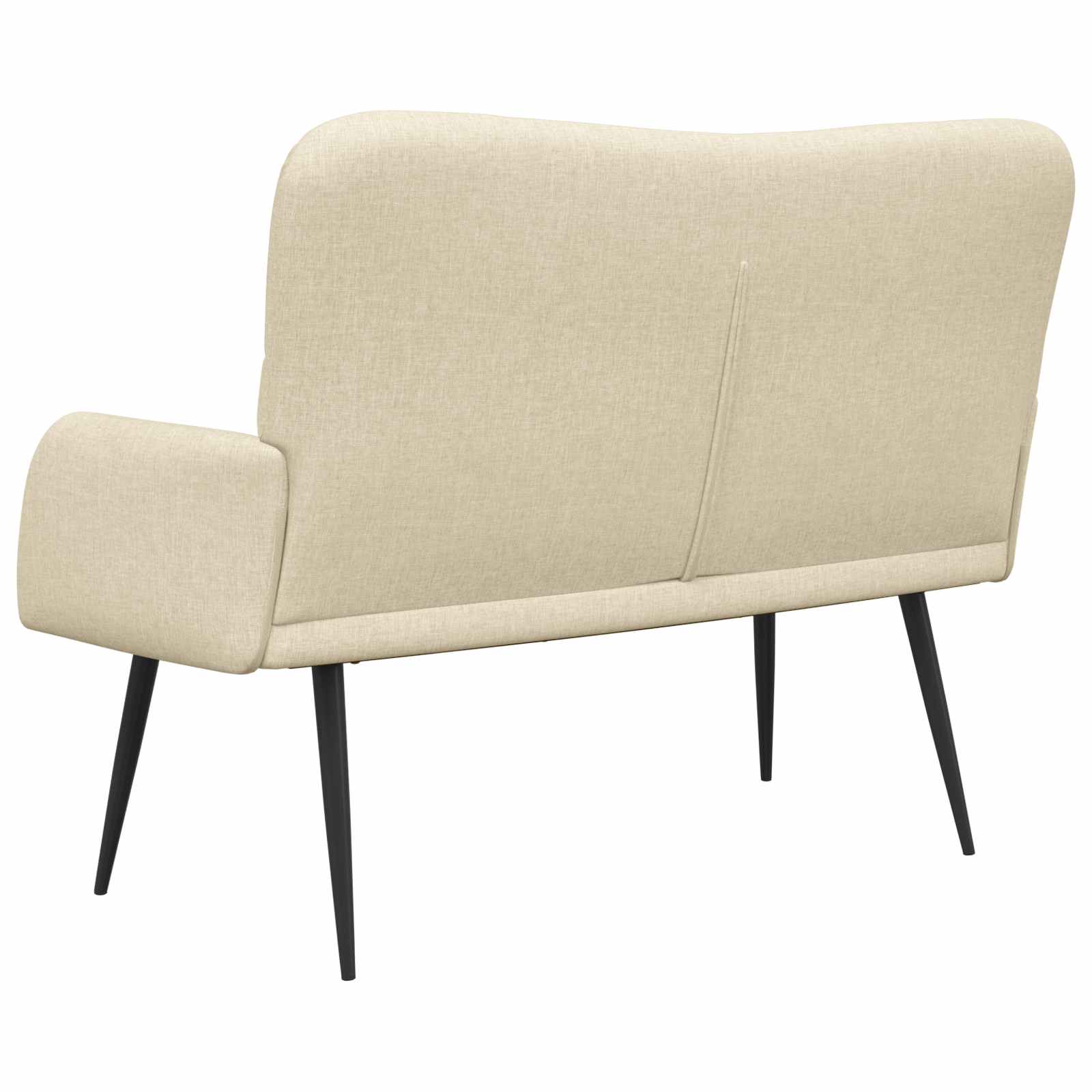 Sofa a Due Posti Crema 115 x 61 x 87 cm Tessuto | homemem39