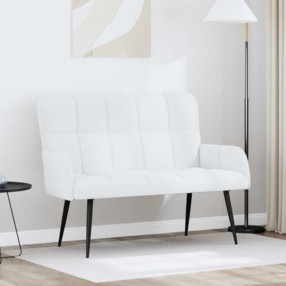 Sofa a Due Posti Bianco 115 x 61 x 87 cm Tessuto | homemem39