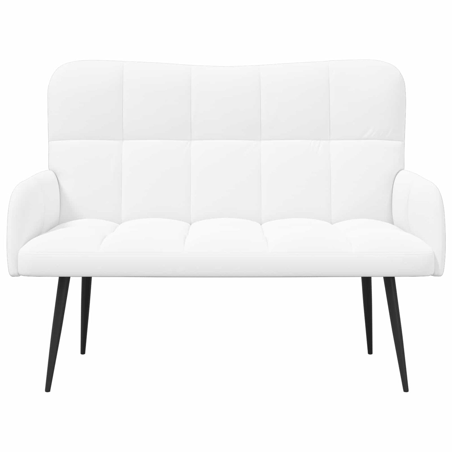 Sofa a Due Posti Bianco 115 x 61 x 87 cm Tessuto | homemem39