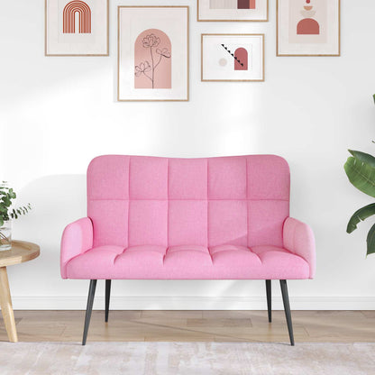 Sofa a Due Posti Rosa 115 x 61 x 87 cm Tessuto | homemem39