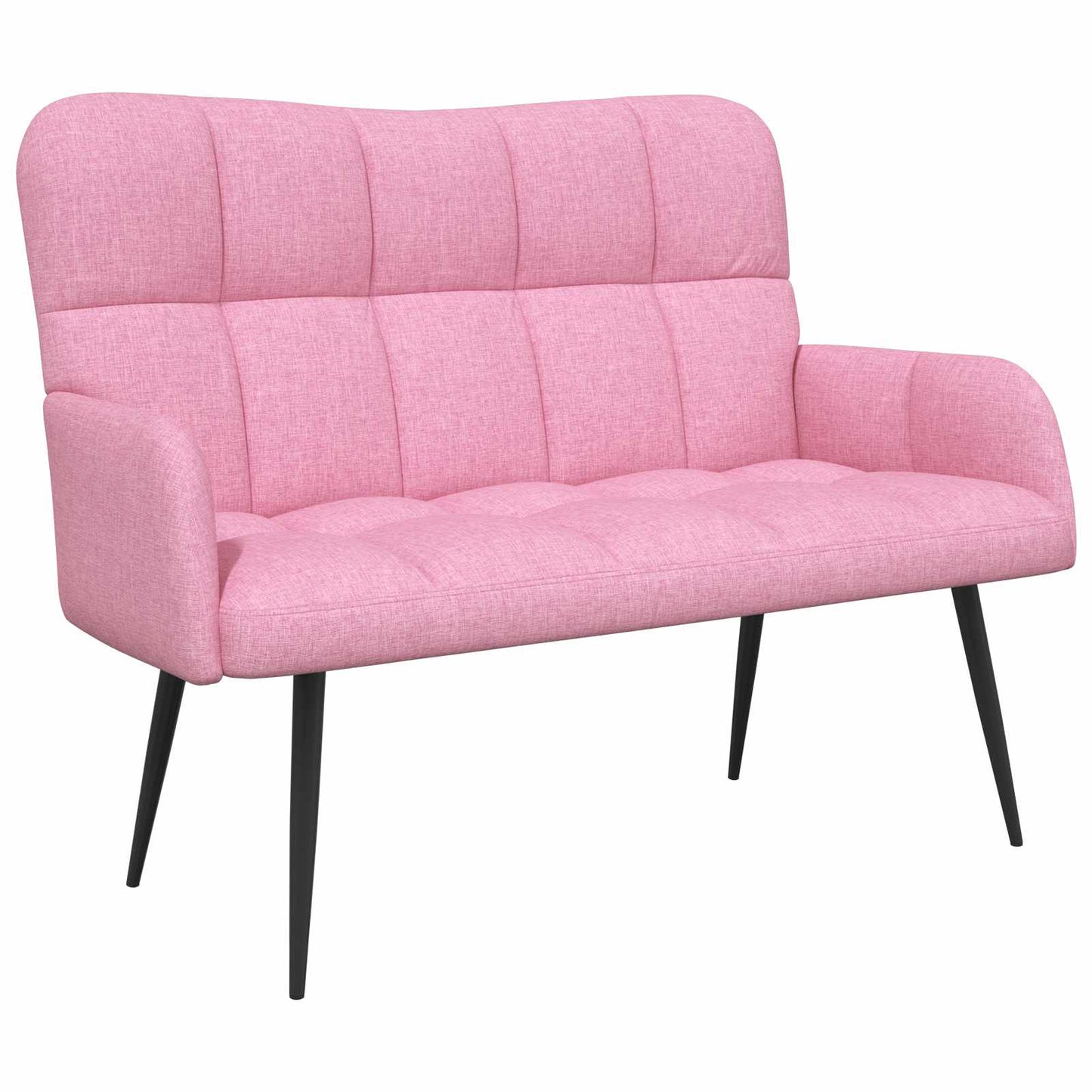 Sofa a Due Posti Rosa 115 x 61 x 87 cm Tessuto | homemem39