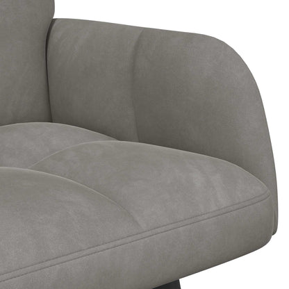 Sofa a Due Posti Grigio chiaro 115 x 61 x 87 cm Velluto | homemem39