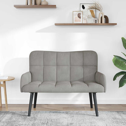 Sofa a Due Posti Grigio chiaro 115 x 61 x 87 cm Velluto | homemem39