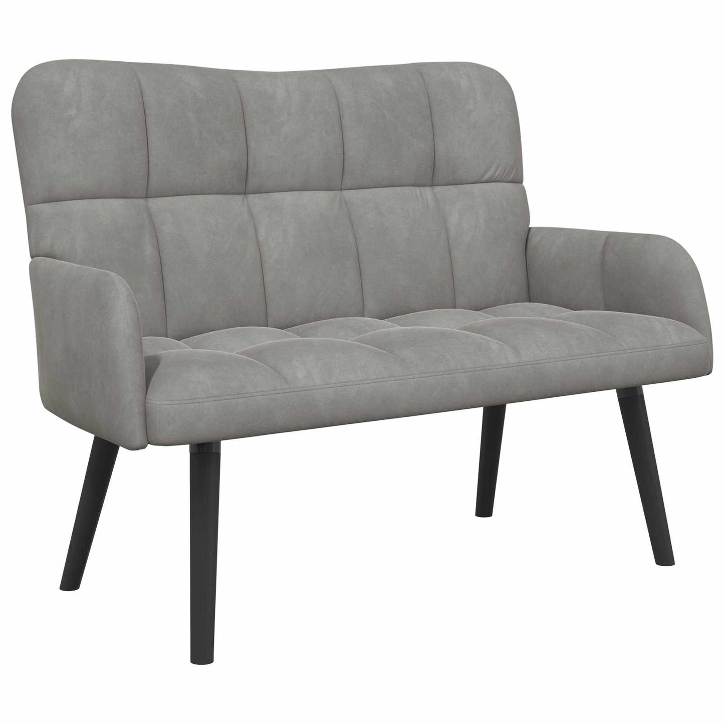 Sofa a Due Posti Grigio chiaro 115 x 61 x 87 cm Velluto | homemem39