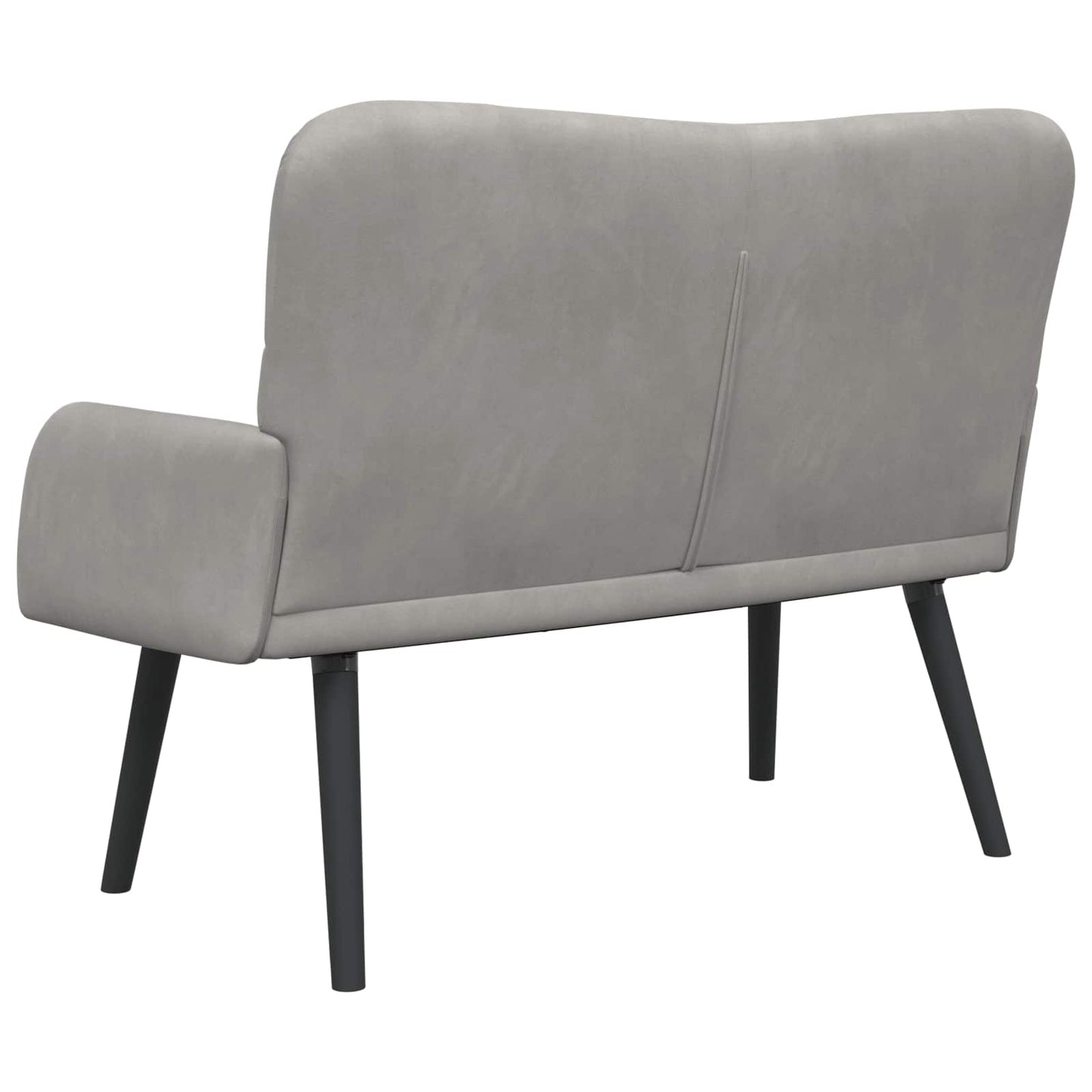 Sofa a Due Posti Grigio chiaro 115 x 61 x 87 cm Velluto | homemem39