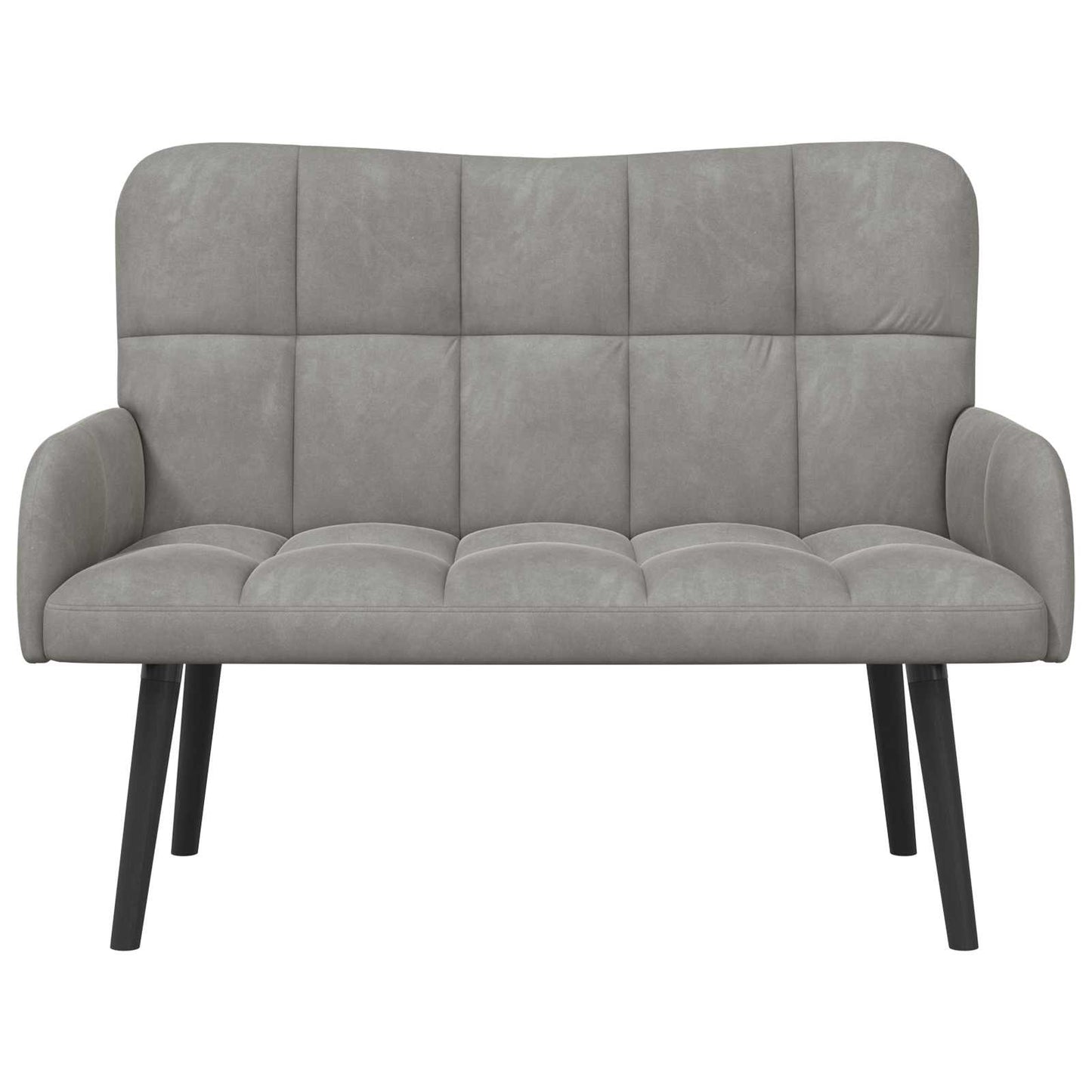 Sofa a Due Posti Grigio chiaro 115 x 61 x 87 cm Velluto | homemem39