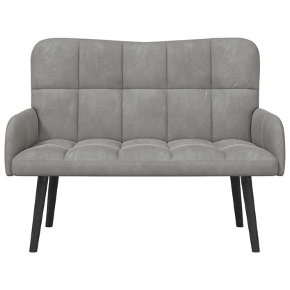 Sofa a Due Posti Grigio chiaro 115 x 61 x 87 cm Velluto | homemem39