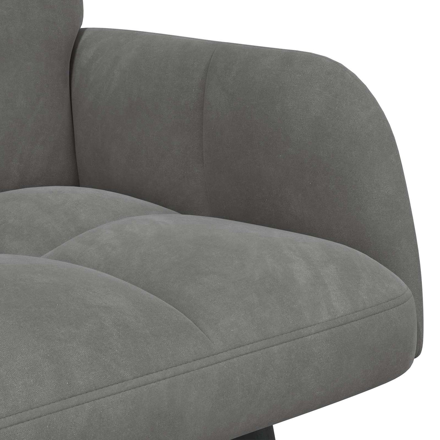 Sofa a Due Posti Grigio scuro 115 x 61 x 87 cm Velluto | homemem39