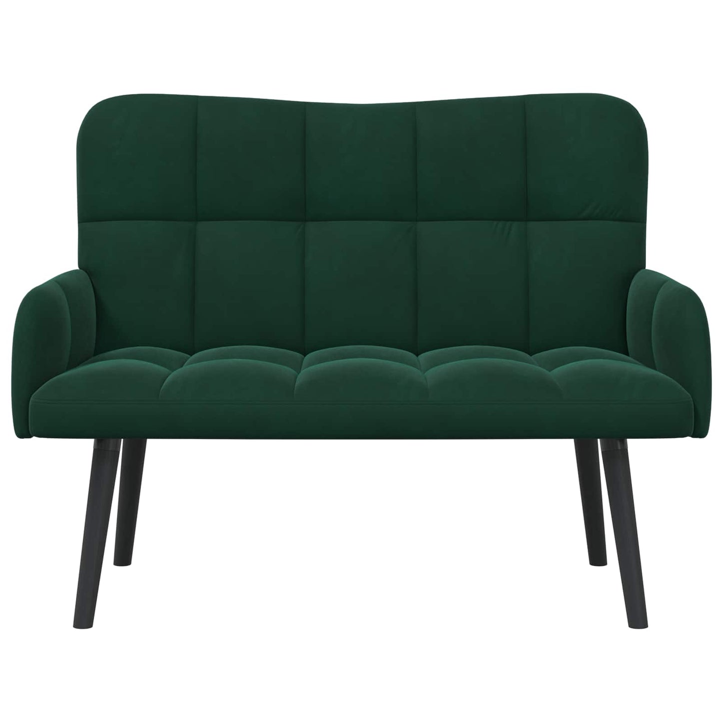 Divano a 2 Posti Verde Scuro 115 x 61 x 87 cm Velluto (V)