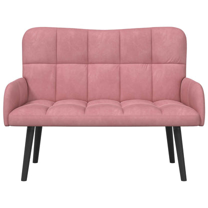 Sofa a Due Posti Rosa 115 x 61 x 87 cm Velluto | homemem39