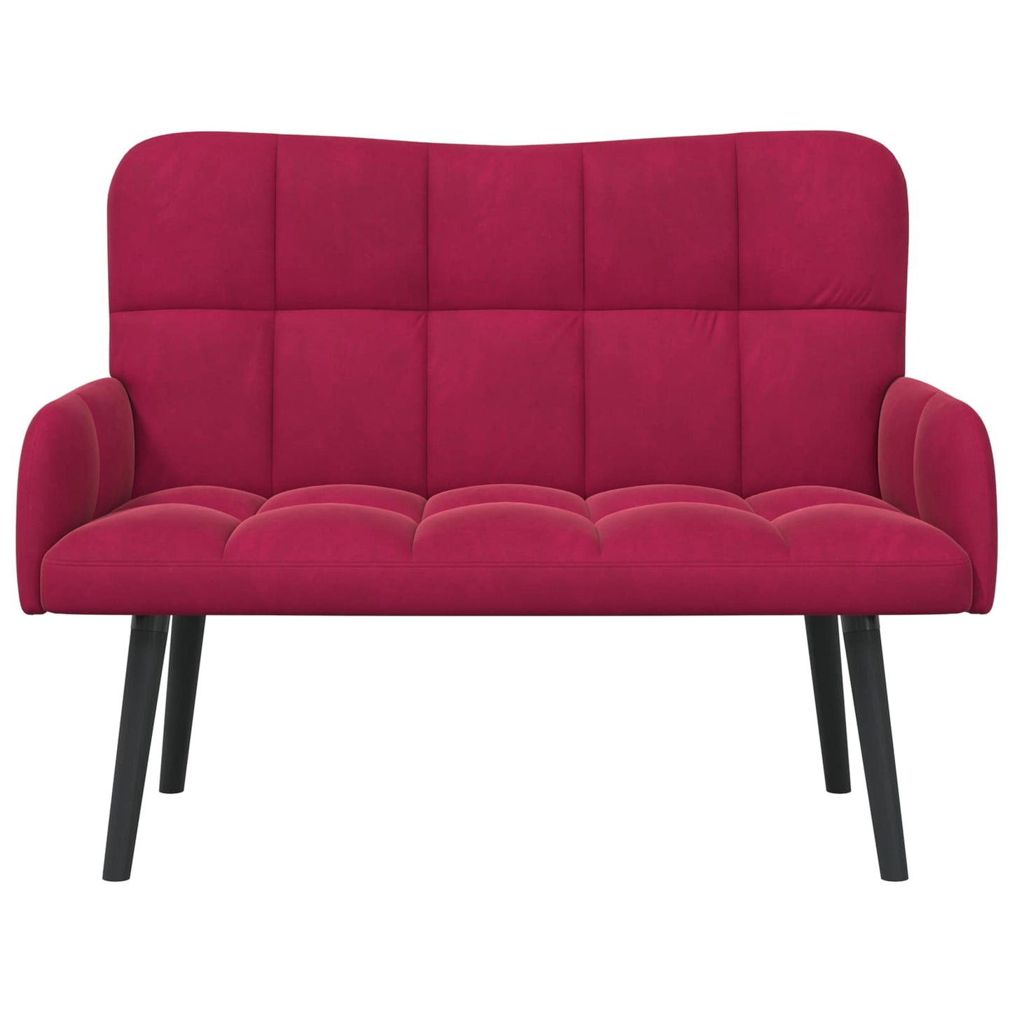 Sofa a Due Posti Rosso vino 115 x 61 x 87 cm Velluto | homemem39