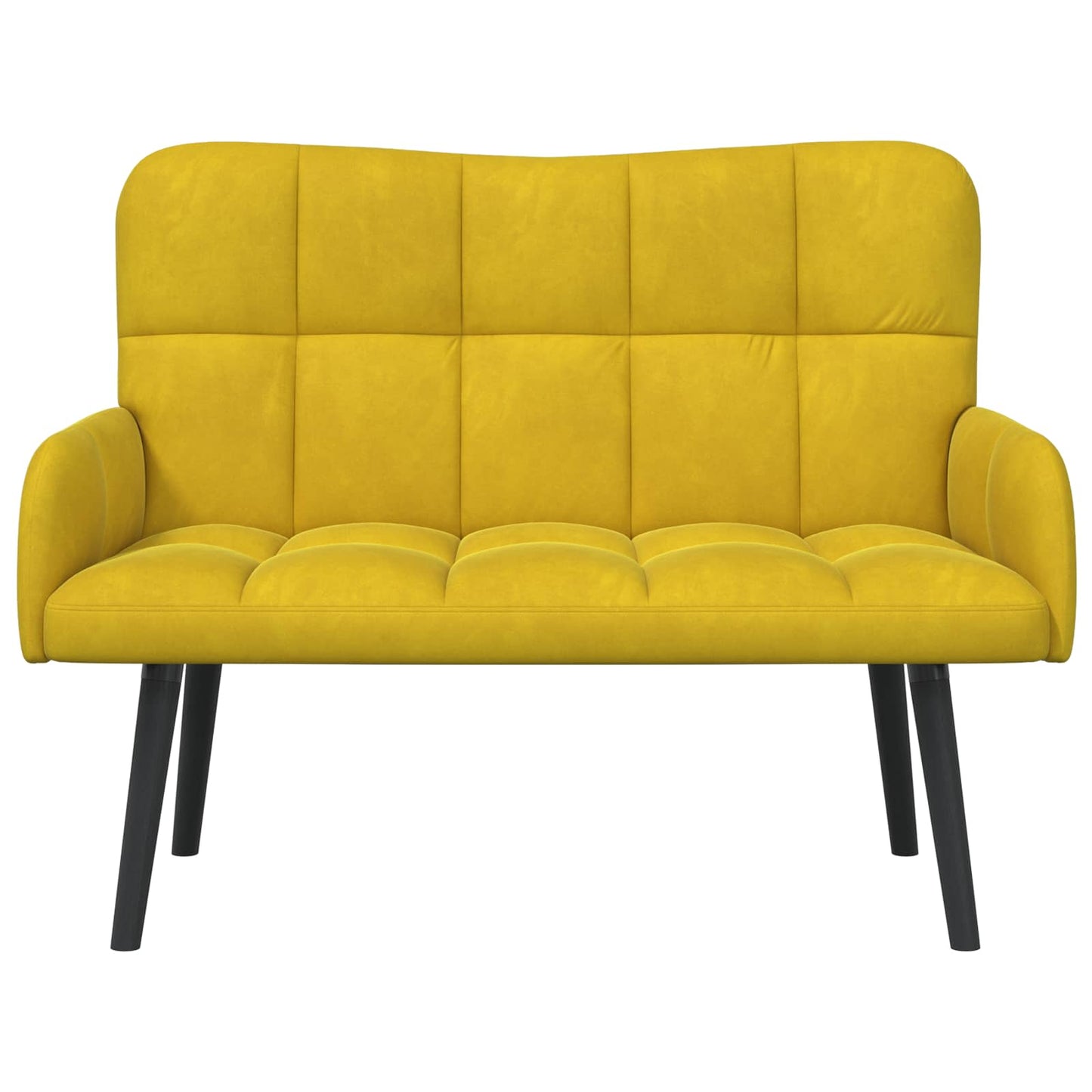 Sofa a Due Posti Giallo 115 x 61 x 87 cm Velluto | homemem39
