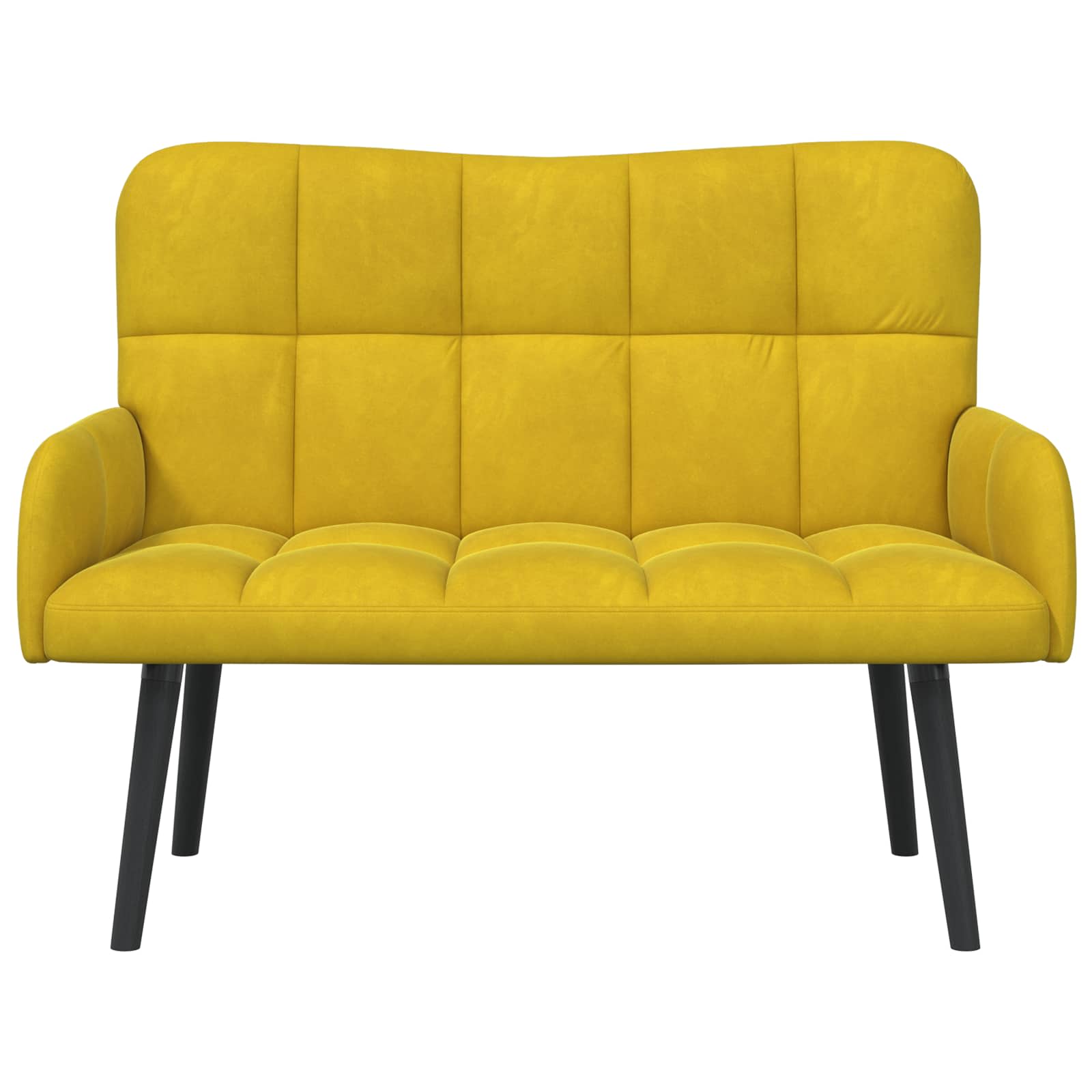 Sofa a Due Posti Giallo 115 x 61 x 87 cm Velluto | homemem39