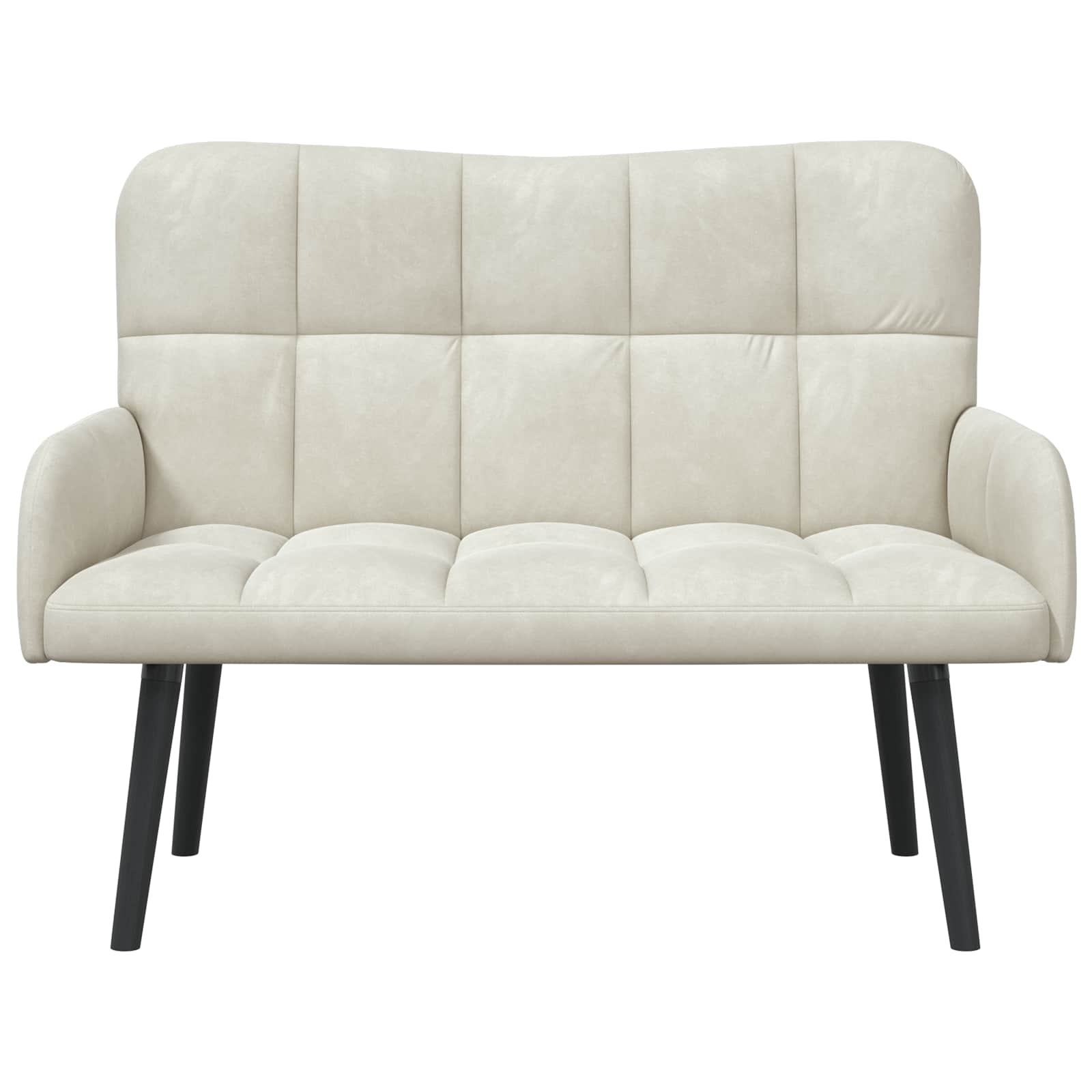 Sofa a Due Posti Crema 115 x 61 x 87 cm Velluto | homemem39