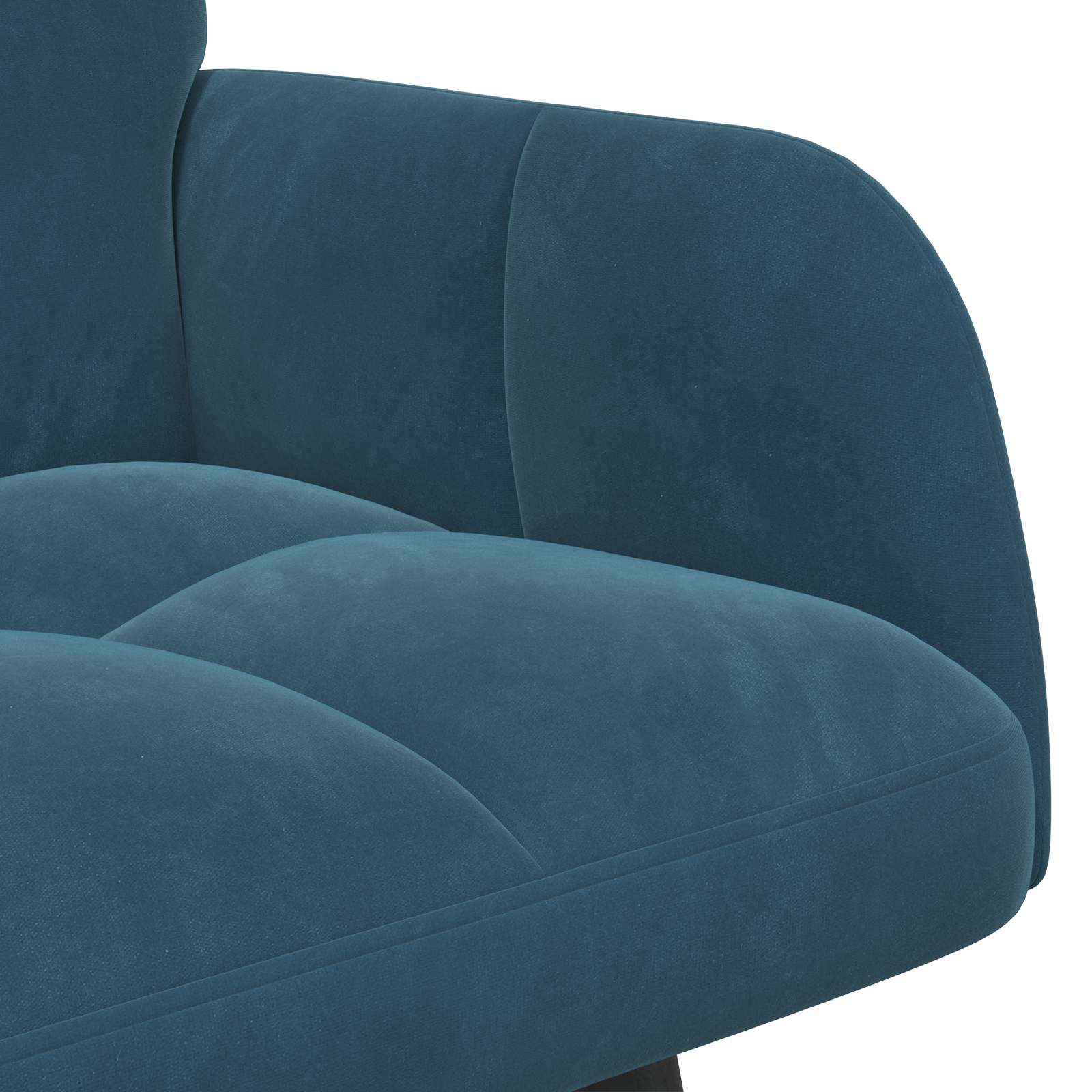 Sofa a Due Posti Blu 115 x 61 x 87 cm Velluto | homemem39