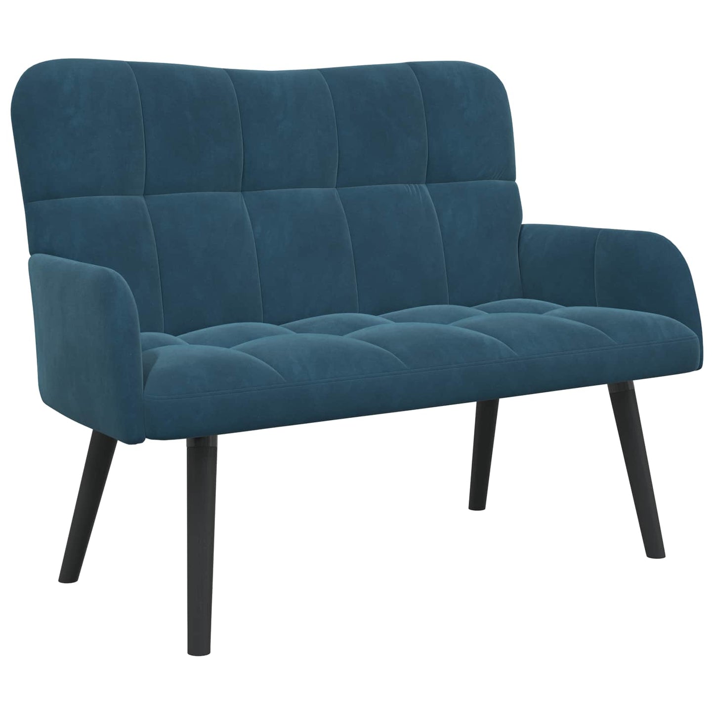 Sofa a Due Posti Blu 115 x 61 x 87 cm Velluto | homemem39
